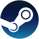 Logo of one of the best websites to publish games: Steam