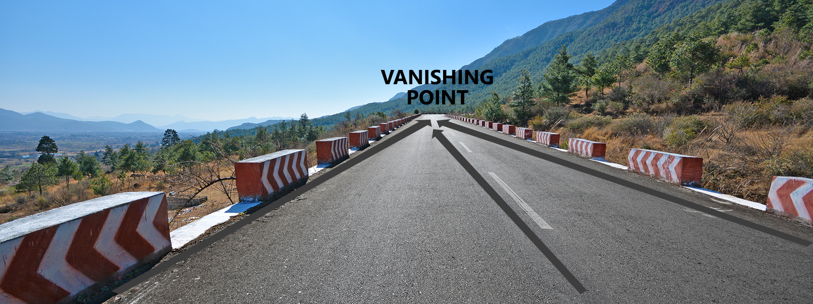 Demonstrates the "Vanishing Point" effect on a real image
