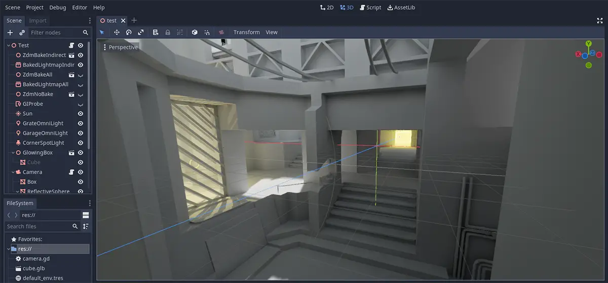 The 3D capabilities of Godot 4 game engine and it's editor