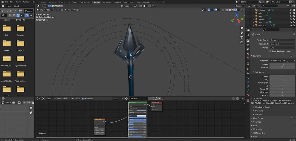Showcase one of the 3D modeling and animation tools: Blender.