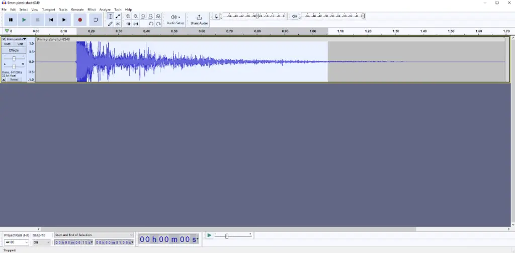 Showcase one of the sound design tools: Audacity.
