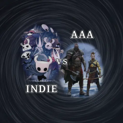 Featured Image of the Indie Vs. AAA Games Article