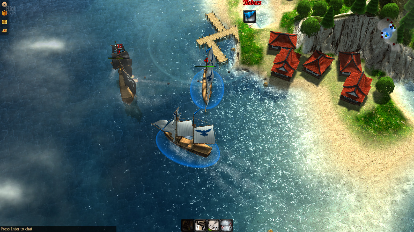Show the open-world pirate game Windward visuals.
