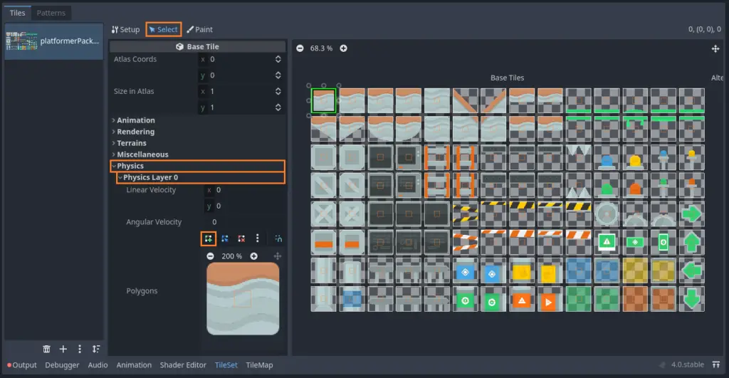 step 4 in how to add collision to tilemaps is to create a collision shape for each tile