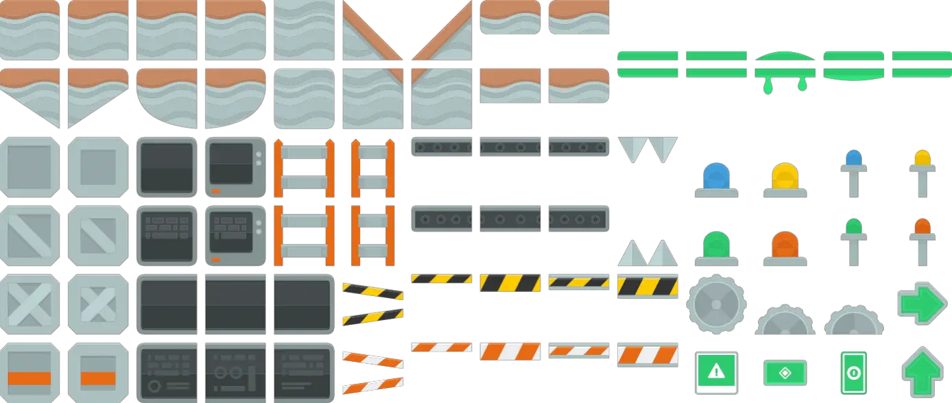 Demo of usage of sprtie sheets: industrial image pack