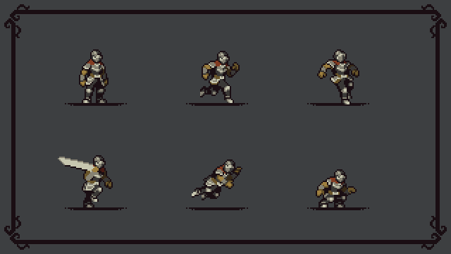 Live animation made from sprite sheets.
