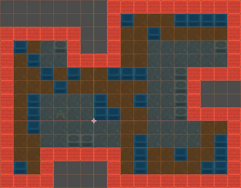 Illustration of tilemap layers: The 'Border' layer