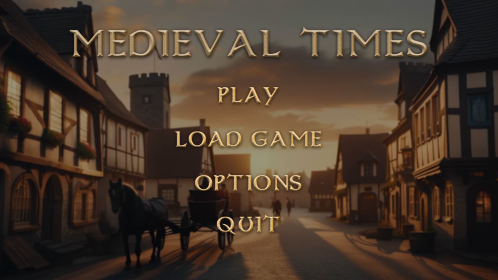 Demo of the main menu user interface in Godot