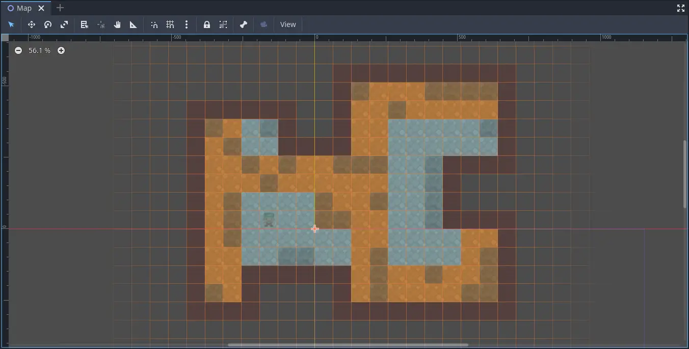 Selecting tilemap tiles and painting the scene in Godot 4