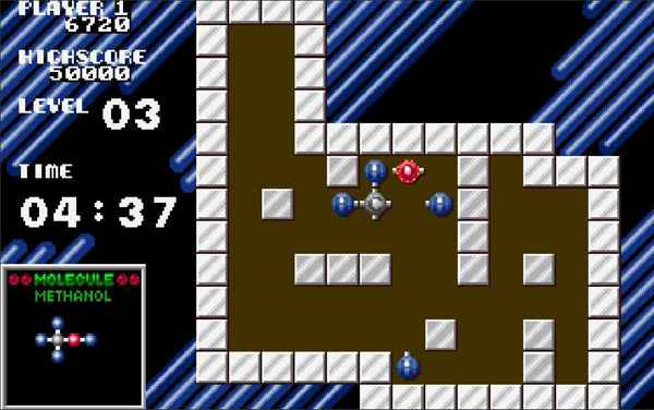 Screenshot of the classic 'Atomix' game (level 3)