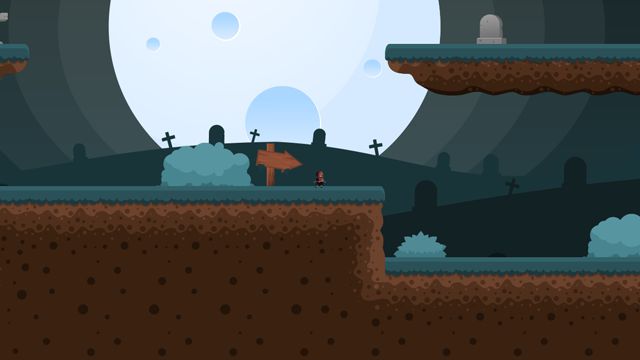 Using the Audio System: screenshot from the 2D platformer example project