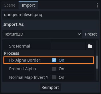 The import preferences of an image in Godot 4 game engine