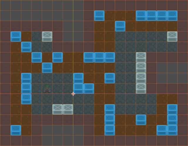 Illustration of tilemap layers: The 'Boxes' layer